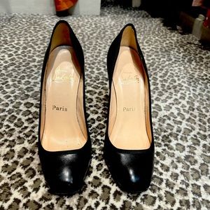 Christian Louboutin Black Leather Heels